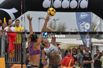 2024-09-08 - #1 GOTTARDI V. - #2 SCAMPOLI C.(Team White) vs #2 ORSI TOTH R. - #1 BIANCHI G. (Team Purple) during the final for 1°-2° place of Fonzies Campionato Italiano Assoluti Femminili e Maschili 2024 - Final day of Last Stage at Polo est Village in Bellaria-Igea Marina (RI) - CAMPIONATO ITALIANO ASSOLUTO - BEACH VOLLEY - VOLLEYBALL