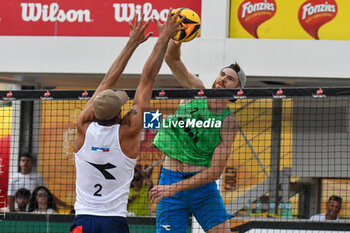 2024-09-08 - #1 BENZI D. - #2 BONIFAZI C. (Team Green) vs #1 COTTAFAVA S. - #2 BASSEREAU R. (Team White) during the final for 1°-2° place of Fonzies Campionato Italiano Assoluti Femminili e Maschili 2024 - Final day of Last Stage at Polo est Village in Bellaria-Igea Marina (RI) - CAMPIONATO ITALIANO ASSOLUTO - BEACH VOLLEY - VOLLEYBALL