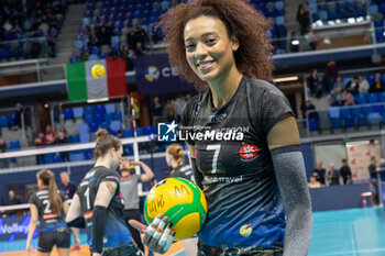 2024-02-29 - Valentina Diouf (ŁKS Commercecon Łodz) during quarter Final of the Champions League Women between Allianz VeroVolley Milano and ŁKS Commercecon Łodz at Allianz Cloud, Milano, Italy on February 29, 2024 - QUARTER FINALS - ALLIANZ VEROVOLLEY MILANO VS LODZ - CHAMPIONS LEAGUE WOMEN - VOLLEYBALL