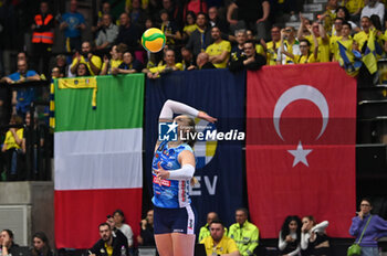 2024-02-29 - Serve of Kathryn Plummer ( A.Carraro Imoco Conegliano ) during VOLLEYBALL - CHAMPIONS LEAGUE WOMEN game between Prosecco Doc Imoco Conegliano and VakifBank Istanbul at Palaverde in Villorba, Italy on   February 29, 2024 - QUARTER FINALS - A.CARRARO IMOCO CONEGLIANO VS VAKIFBANK ISTANBUL - CHAMPIONS LEAGUE WOMEN - VOLLEYBALL