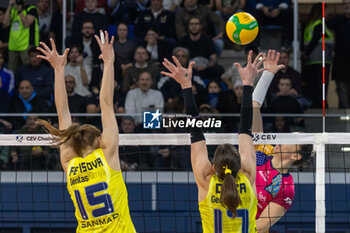 2024-03-12 - Attack of Helena Cazaute (Allianz VV Milano) during SemiFinals of the Champions League Women between Allianz VeroVolley Milano and Fenerbahce Opet Istanbul at Allianz Cloud, Milano, Italy on March 12, 2024 - ALLIANZ VERO VOLLEY MILANO VS FENERBAHCE OPEN ISTANBUL - CHAMPIONS LEAGUE WOMEN - VOLLEYBALL