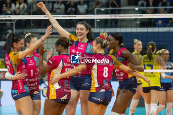 2024-03-12 - Exultation of Players of Vero Volley Milano during SemiFinals of the Champions League Women between Allianz VeroVolley Milano and Fenerbahce Opet Istanbul at Allianz Cloud, Milano, Italy on March 12, 2024 - ALLIANZ VERO VOLLEY MILANO VS FENERBAHCE OPEN ISTANBUL - CHAMPIONS LEAGUE WOMEN - VOLLEYBALL