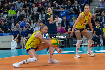 2024-03-12 - Arina Fedorovtseva (Fenerbahce Opet Istanbul) on defense during SemiFinals of the Champions League Women between Allianz VeroVolley Milano and Fenerbahce Opet Istanbul at Allianz Cloud, Milano, Italy on March 12, 2024 - ALLIANZ VERO VOLLEY MILANO VS FENERBAHCE OPEN ISTANBUL - CHAMPIONS LEAGUE WOMEN - VOLLEYBALL