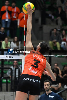 2024-03-14 - Spike of Tijana Boskovic ( Eczacibasi Dynavit Istanbul ) during Volleyball Champions League Women game between A. Carraro Imoco Conegliano and Eczacibasi Dynavit Istanbul at Palaverde in Villorba, Italy on  March 14, 2024 - A. CARRARO IMOCO CONEGLIANO VS ECZACIBASI DYNAVIT ISTANBUL - CHAMPIONS LEAGUE WOMEN - VOLLEYBALL