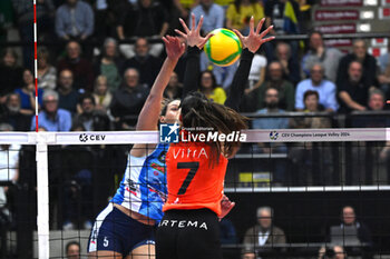 2024-03-14 - Action game between A. Carraro Imoco Conegliano and Eczacibasi Dynavit Istanbul in the semifinals of the CEV Women's Volleyball Champions League 2023/2024 at Palaverde in Villorba, Italy on March 14, 2024. - A. CARRARO IMOCO CONEGLIANO VS ECZACIBASI DYNAVIT ISTANBUL - CHAMPIONS LEAGUE WOMEN - VOLLEYBALL