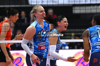 2024-03-14 - Happiness of players of A. Carraro Imoco Conegliano during Volleyball Champions League Women game between A. Carraro Imoco Conegliano and Eczacibasi Dynavit Istanbul at Palaverde in Villorba, Italy on  March 14, 2024 - A. CARRARO IMOCO CONEGLIANO VS ECZACIBASI DYNAVIT ISTANBUL - CHAMPIONS LEAGUE WOMEN - VOLLEYBALL