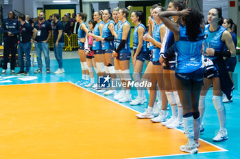 07/11/2024 - Players of Numia VeroVolley Milano during CEV Champions League Women 2025 match between Numia VV Milano and FC Porto at Opiquad Arena, Monza, Italy on November 7, 2024	 - VERO VOLLEY MILANO VS FC PORTO - CHAMPIONS LEAGUE WOMEN - VOLLEY