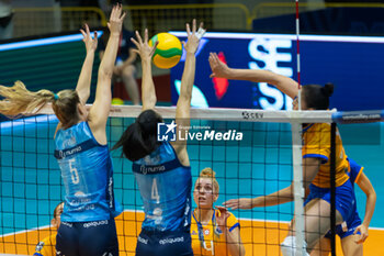 07/11/2024 - Monster block of Radostina Marinova (Numia VeroVolley Milano) during CEV Champions League Women 2025 match between Numia VV Milano and FC Porto at Opiquad Arena, Monza, Italy on November 7, 2024	 - VERO VOLLEY MILANO VS FC PORTO - CHAMPIONS LEAGUE WOMEN - VOLLEY