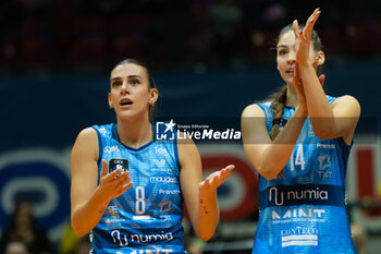 07/11/2024 - Alessia Orro (Numia VeroVolley Milano) and Hena Kurtagic (Numia VeroVolley Milano) during CEV Champions League Women 2025 match between Numia VV Milano and FC Porto at Opiquad Arena, Monza, Italy on November 7, 2024	 - VERO VOLLEY MILANO VS FC PORTO - CHAMPIONS LEAGUE WOMEN - VOLLEY