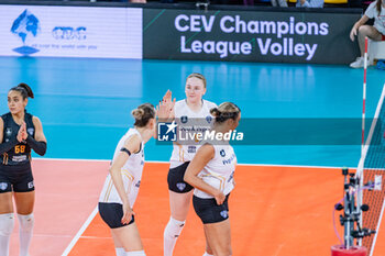 06/11/2024 - KOKKONEN Suvi (C.S.O. VOLUNTARI 2005) exultation with teammates - SAVINO DEL BENE SCANDICCI VS CSO VOLUNTARI 2005 - CHAMPIONS LEAGUE WOMEN - VOLLEY