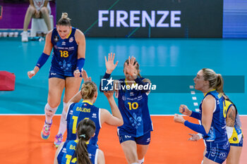 06/11/2024 - Exultation of Scandicci's players - SAVINO DEL BENE SCANDICCI VS CSO VOLUNTARI 2005 - CHAMPIONS LEAGUE WOMEN - VOLLEY