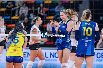 06/11/2024 - Lindsey Ruddins (Savino Del Bene Scandicci) exultation - SAVINO DEL BENE SCANDICCI VS CSO VOLUNTARI 2005 - CHAMPIONS LEAGUE WOMEN - VOLLEY