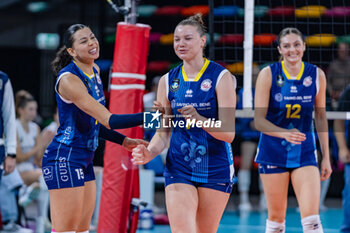 06/11/2024 - Anna Kotikova (Savino Del Bene Scandicci) and Ana Carolina da Silva (Savino Del Bene Scandicci) - SAVINO DEL BENE SCANDICCI VS CSO VOLUNTARI 2005 - CHAMPIONS LEAGUE WOMEN - VOLLEY