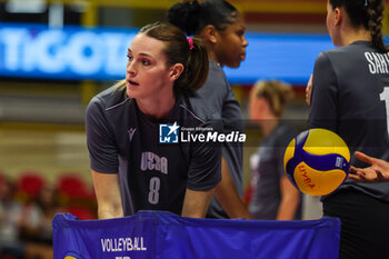 2024-09-08 - Giuditta Lualdi #8 of UYBA E-Work Volley Busto Arsizio looks on during Volley 2024/25 UYBA CUP at E-Work Arena - UYBA VOLLEY BUSTO ARSIZIO - RITRATTI - EVENTS - VOLLEYBALL