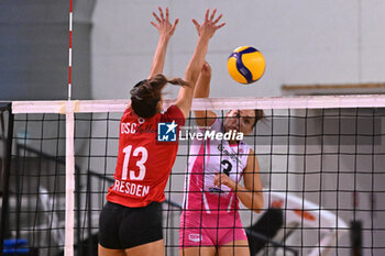 14/09/2024 - Actions of the game and players' images during the match between IDresdner Sportclub 1898 (GER) vs Volleyball Club OTP Banka Branik (SLO) at Dresdner Sportclub 1898 (GER) vs Volleyball Club OTP Banka Branik (SLO) Zoppas Arena Conegliano 14 September 2024, in the 2° Trofeo Citta di Conegliano - 2° TORNEO CITTà DI CONEGLIANO - DRESDNER SPORTCLUB VS VOLLEYBALL CLUB OTP - EVENTI - VOLLEY