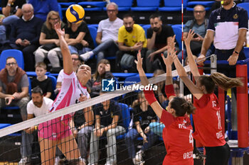 14/09/2024 - Actions of the game and players' images during the match between IDresdner Sportclub 1898 (GER) vs Volleyball Club OTP Banka Branik (SLO) at Dresdner Sportclub 1898 (GER) vs Volleyball Club OTP Banka Branik (SLO) Zoppas Arena Conegliano 14 September 2024, in the 2° Trofeo Citta di Conegliano - 2° TORNEO CITTà DI CONEGLIANO - DRESDNER SPORTCLUB VS VOLLEYBALL CLUB OTP - EVENTI - VOLLEY