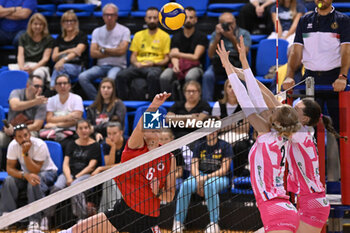 14/09/2024 - Actions of the game and players' images during the match between IDresdner Sportclub 1898 (GER) vs Volleyball Club OTP Banka Branik (SLO) at Dresdner Sportclub 1898 (GER) vs Volleyball Club OTP Banka Branik (SLO) Zoppas Arena Conegliano 14 September 2024, in the 2° Trofeo Citta di Conegliano - 2° TORNEO CITTà DI CONEGLIANO - DRESDNER SPORTCLUB VS VOLLEYBALL CLUB OTP - EVENTI - VOLLEY