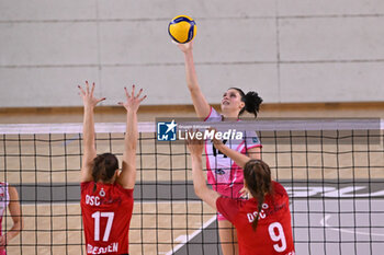 14/09/2024 - Actions of the game and players' images during the match between IDresdner Sportclub 1898 (GER) vs Volleyball Club OTP Banka Branik (SLO) at Dresdner Sportclub 1898 (GER) vs Volleyball Club OTP Banka Branik (SLO) Zoppas Arena Conegliano 14 September 2024, in the 2° Trofeo Citta di Conegliano - 2° TORNEO CITTà DI CONEGLIANO - DRESDNER SPORTCLUB VS VOLLEYBALL CLUB OTP - EVENTI - VOLLEY