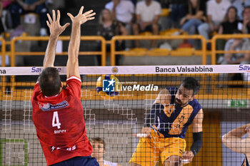 15/09/2024 - Actions of the game and players' images during the match between Gas Sales Bluenergy Piacenza and Valsa Group Modena at PalaGeorge, Montichiari (BS)  15 September 2024, in the Trofeo Astori - TROFEO ASTORI MONTECHIARI - FINALE 3° POSTO - GAS SALES BLUENERGY PIACENZA VS VALSA GROUP MODENA - EVENTI - VOLLEY