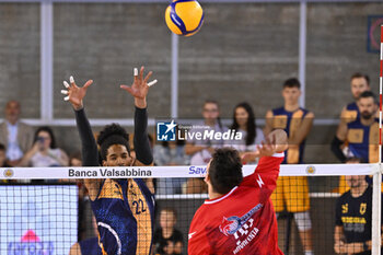 15/09/2024 - Actions of the game and players' images during the match between Gas Sales Bluenergy Piacenza and Valsa Group Modena at PalaGeorge, Montichiari (BS)  15 September 2024, in the Trofeo Astori - TROFEO ASTORI MONTECHIARI - FINALE 3° POSTO - GAS SALES BLUENERGY PIACENZA VS VALSA GROUP MODENA - EVENTI - VOLLEY