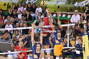 15/09/2024 - Actions of the game and players' images during the match between Gas Sales Bluenergy Piacenza and Valsa Group Modena at PalaGeorge, Montichiari (BS)  15 September 2024, in the Trofeo Astori - TROFEO ASTORI MONTECHIARI - FINALE 3° POSTO - GAS SALES BLUENERGY PIACENZA VS VALSA GROUP MODENA - EVENTI - VOLLEY