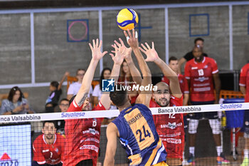 15/09/2024 - Actions of the game and players' images during the match between Gas Sales Bluenergy Piacenza and Valsa Group Modena at PalaGeorge, Montichiari (BS)  15 September 2024, in the Trofeo Astori - TROFEO ASTORI MONTECHIARI - FINALE 3° POSTO - GAS SALES BLUENERGY PIACENZA VS VALSA GROUP MODENA - EVENTI - VOLLEY