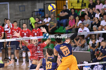 15/09/2024 - Actions of the game and players' images during the match between Gas Sales Bluenergy Piacenza and Valsa Group Modena at PalaGeorge, Montichiari (BS)  15 September 2024, in the Trofeo Astori - TROFEO ASTORI MONTECHIARI - FINALE 3° POSTO - GAS SALES BLUENERGY PIACENZA VS VALSA GROUP MODENA - EVENTI - VOLLEY