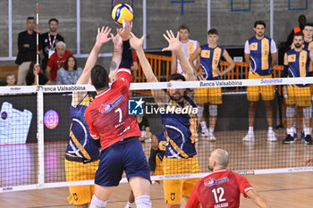 15/09/2024 - Actions of the game and players' images during the match between Gas Sales Bluenergy Piacenza and Valsa Group Modena at PalaGeorge, Montichiari (BS)  15 September 2024, in the Trofeo Astori - TROFEO ASTORI MONTECHIARI - FINALE 3° POSTO - GAS SALES BLUENERGY PIACENZA VS VALSA GROUP MODENA - EVENTI - VOLLEY