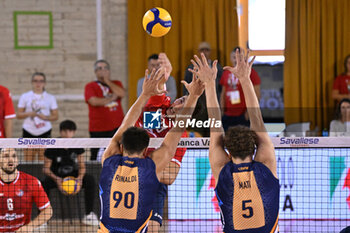 15/09/2024 - Actions of the game and players' images during the match between Gas Sales Bluenergy Piacenza and Valsa Group Modena at PalaGeorge, Montichiari (BS)  15 September 2024, in the Trofeo Astori - TROFEO ASTORI MONTECHIARI - FINALE 3° POSTO - GAS SALES BLUENERGY PIACENZA VS VALSA GROUP MODENA - EVENTI - VOLLEY