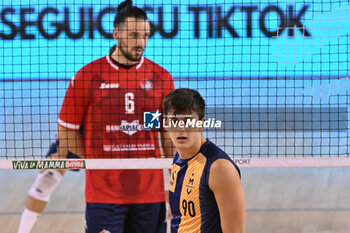 15/09/2024 - Actions of the game and players' images during the match between Gas Sales Bluenergy Piacenza and Valsa Group Modena at PalaGeorge, Montichiari (BS)  15 September 2024, in the Trofeo Astori - TROFEO ASTORI MONTECHIARI - FINALE 3° POSTO - GAS SALES BLUENERGY PIACENZA VS VALSA GROUP MODENA - EVENTI - VOLLEY