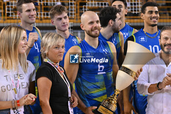 15/09/2024 - Actions of the game and players' images during the match between Rana Verona and Itas Trentino at PalaGeorge, Montichiari (BS)  15 September 2024, in the Trofeo Astori - TROFEO ASTORI MONTECHIARI - FINALE 1° POSTO - RANA VERONA VS ITAS TRENTINO - EVENTI - VOLLEY