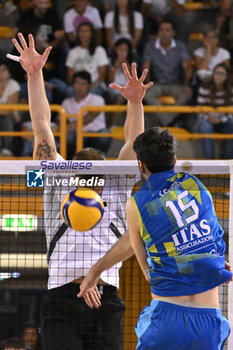 15/09/2024 - Actions of the game and players' images during the match between Rana Verona and Itas Trentino at PalaGeorge, Montichiari (BS)  15 September 2024, in the Trofeo Astori - TROFEO ASTORI MONTECHIARI - FINALE 1° POSTO - RANA VERONA VS ITAS TRENTINO - EVENTI - VOLLEY