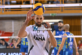 15/09/2024 - Actions of the game and players' images during the match between Rana Verona and Itas Trentino at PalaGeorge, Montichiari (BS)  15 September 2024, in the Trofeo Astori - TROFEO ASTORI MONTECHIARI - FINALE 1° POSTO - RANA VERONA VS ITAS TRENTINO - EVENTI - VOLLEY