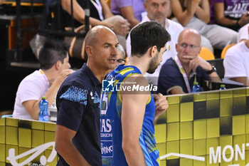 15/09/2024 - Actions of the game and players' images during the match between Rana Verona and Itas Trentino at PalaGeorge, Montichiari (BS)  15 September 2024, in the Trofeo Astori - TROFEO ASTORI MONTECHIARI - FINALE 1° POSTO - RANA VERONA VS ITAS TRENTINO - EVENTI - VOLLEY