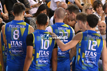 15/09/2024 - Actions of the game and players' images during the match between Rana Verona and Itas Trentino at PalaGeorge, Montichiari (BS)  15 September 2024, in the Trofeo Astori - TROFEO ASTORI MONTECHIARI - FINALE 1° POSTO - RANA VERONA VS ITAS TRENTINO - EVENTI - VOLLEY