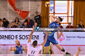 15/09/2024 - Actions of the game and players' images during the match between Rana Verona and Itas Trentino at PalaGeorge, Montichiari (BS)  15 September 2024, in the Trofeo Astori - TROFEO ASTORI MONTECHIARI - FINALE 1° POSTO - RANA VERONA VS ITAS TRENTINO - EVENTI - VOLLEY