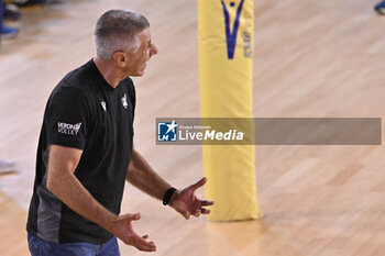 15/09/2024 - Actions of the game and players' images during the match between Rana Verona and Itas Trentino at PalaGeorge, Montichiari (BS)  15 September 2024, in the Trofeo Astori - TROFEO ASTORI MONTECHIARI - FINALE 1° POSTO - RANA VERONA VS ITAS TRENTINO - EVENTI - VOLLEY