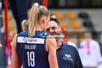 2024-09-20 - Actions of the game and players' images during the match between Vero Volley Milano and Savino Del Bene Scandicci match at Courmayeur Sport Center - 20th September 2024, during the Courmayeur Cup 24 - COURMAYEUR CUP - VERO VOLLEY MILANO VS SAVINO DEL BENE SCANDICCI - EVENTS - VOLLEYBALL