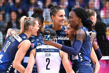 2024-09-20 - Actions of the game and players' images during the match between Vero Volley Milano and Savino Del Bene Scandicci match at Courmayeur Sport Center - 20th September 2024, during the Courmayeur Cup 24 - COURMAYEUR CUP - VERO VOLLEY MILANO VS SAVINO DEL BENE SCANDICCI - EVENTS - VOLLEYBALL