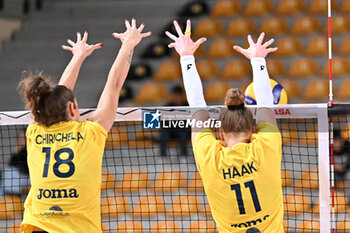 2024-09-20 - Middle block during the match between Prosecco Doc Imoco Conegliano – Igor Gorgonzola Novara match at Courmayeur Sport Center - 20th September 2024, during the Courmayeur Cup 24 - COURMAYEUR CUP - PROSECCO DOC IMOCO CONEGLIANO VS IGOR GORGONZOLA NOVARA - EVENTS - VOLLEYBALL