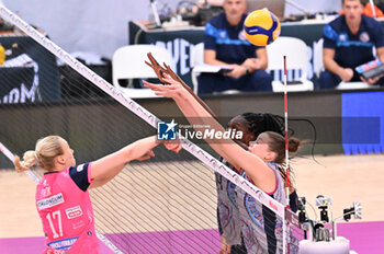 2024-09-21 - Actions of the game and players' images during the match between Savino Del Bene Scandicci and Igor Gorgonzola Novara match at Courmayeur Sport Center - 21th September 2024, during the Courmayeur Cup 24 - COURMAYEUR CUP - FINALE 3° POSTO - IGOR GORGONZOLA NOVARA VS SAVINO DEL BENE SCANDICCI - EVENTS - VOLLEYBALL