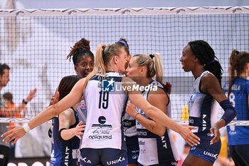 2024-09-21 - Actions of the game and players' images during the match between Numia Vero Volley Milano and Prosecco Doc Imoco Conegliano match at Courmayeur Sport Center - 21th September 2024, during the Courmayeur Cup 24 - COURMAYEUR CUP - FINALE 1° POSTO - PROSECCO DOC IMOCO CONEGLIANO VS VERO VOLLEY MILANO - EVENTS - VOLLEYBALL