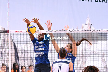 2024-09-21 - Actions of the game and players' images during the match between Numia Vero Volley Milano and Prosecco Doc Imoco Conegliano match at Courmayeur Sport Center - 21th September 2024, during the Courmayeur Cup 24 - COURMAYEUR CUP - FINALE 1° POSTO - PROSECCO DOC IMOCO CONEGLIANO VS VERO VOLLEY MILANO - EVENTS - VOLLEYBALL