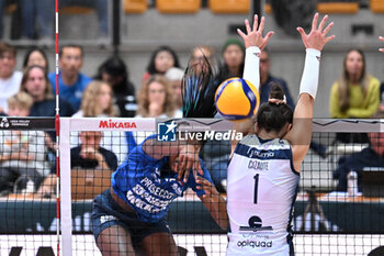 2024-09-21 - Actions of the game and players' images during the match between Numia Vero Volley Milano and Prosecco Doc Imoco Conegliano match at Courmayeur Sport Center - 21th September 2024, during the Courmayeur Cup 24 - COURMAYEUR CUP - FINALE 1° POSTO - PROSECCO DOC IMOCO CONEGLIANO VS VERO VOLLEY MILANO - EVENTS - VOLLEYBALL