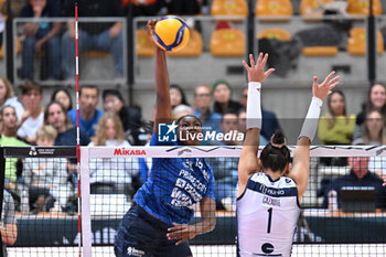 2024-09-21 - Actions of the game and players' images during the match between Numia Vero Volley Milano and Prosecco Doc Imoco Conegliano match at Courmayeur Sport Center - 21th September 2024, during the Courmayeur Cup 24 - COURMAYEUR CUP - FINALE 1° POSTO - PROSECCO DOC IMOCO CONEGLIANO VS VERO VOLLEY MILANO - EVENTS - VOLLEYBALL