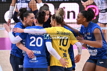 2024-09-21 - Actions of the game and players' images during the match between Numia Vero Volley Milano and Prosecco Doc Imoco Conegliano match at Courmayeur Sport Center - 21th September 2024, during the Courmayeur Cup 24 - COURMAYEUR CUP - FINALE 1° POSTO - PROSECCO DOC IMOCO CONEGLIANO VS VERO VOLLEY MILANO - EVENTS - VOLLEYBALL