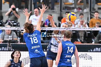 2024-09-21 - Actions of the game and players' images during the match between Numia Vero Volley Milano and Prosecco Doc Imoco Conegliano match at Courmayeur Sport Center - 21th September 2024, during the Courmayeur Cup 24 - COURMAYEUR CUP - FINALE 1° POSTO - PROSECCO DOC IMOCO CONEGLIANO VS VERO VOLLEY MILANO - EVENTS - VOLLEYBALL