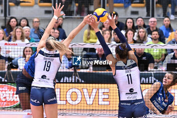 2024-09-21 - Actions of the game and players' images during the match between Numia Vero Volley Milano and Prosecco Doc Imoco Conegliano match at Courmayeur Sport Center - 21th September 2024, during the Courmayeur Cup 24 - COURMAYEUR CUP - FINALE 1° POSTO - PROSECCO DOC IMOCO CONEGLIANO VS VERO VOLLEY MILANO - EVENTS - VOLLEYBALL