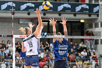 2024-09-21 - Actions of the game and players' images during the match between Numia Vero Volley Milano and Prosecco Doc Imoco Conegliano match at Courmayeur Sport Center - 21th September 2024, during the Courmayeur Cup 24 - COURMAYEUR CUP - FINALE 1° POSTO - PROSECCO DOC IMOCO CONEGLIANO VS VERO VOLLEY MILANO - EVENTS - VOLLEYBALL