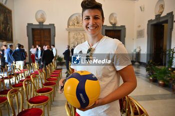 2024-09-16 - Giulia Melli during the press conference to present the WEVZA Cup 2024, 16 September 2024 at the Sala della Protomoteca, Piazza del Campidoglio, Rome, Italy. - WEVZA CUP WOMEN - PRESS CONFERENCE - EVENTS - VOLLEYBALL